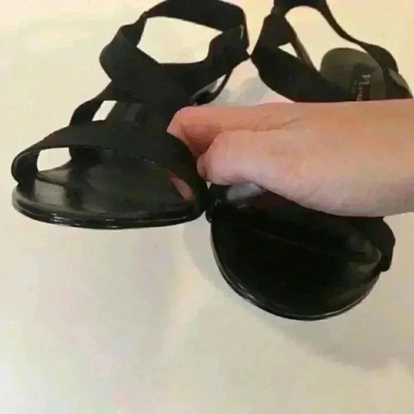 New Nina Womens Heels Black Strappy Open Toe Party - Picture 4 of 9